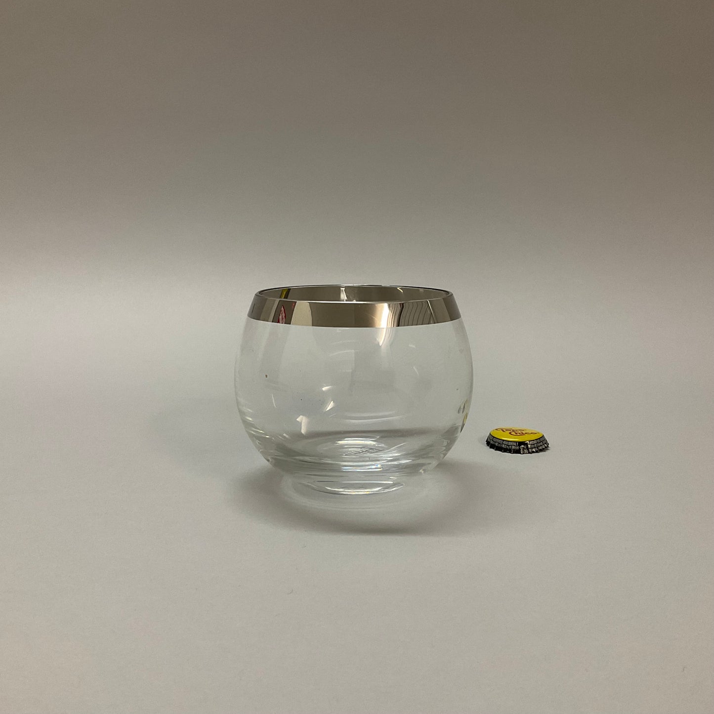 Silver Rimmed Wine Glass