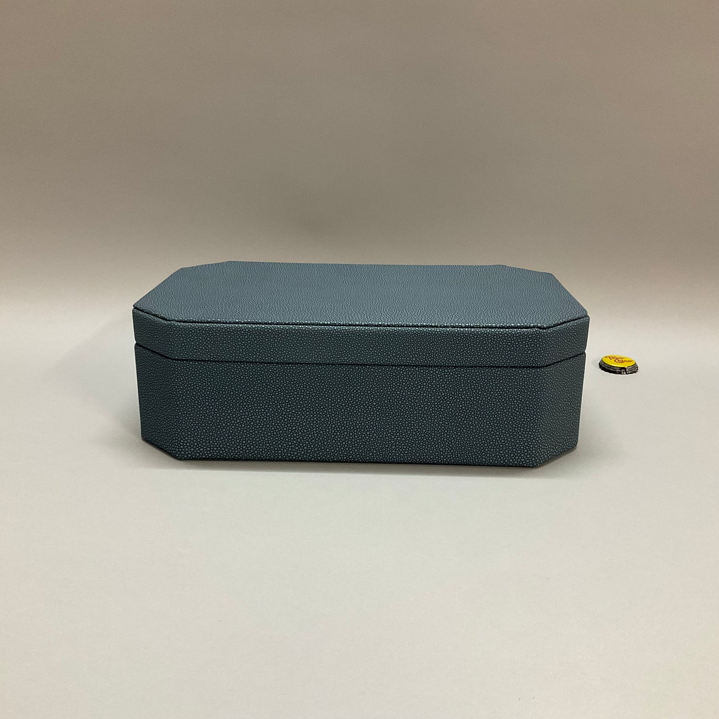 Faux Shagreen Blue Boxes