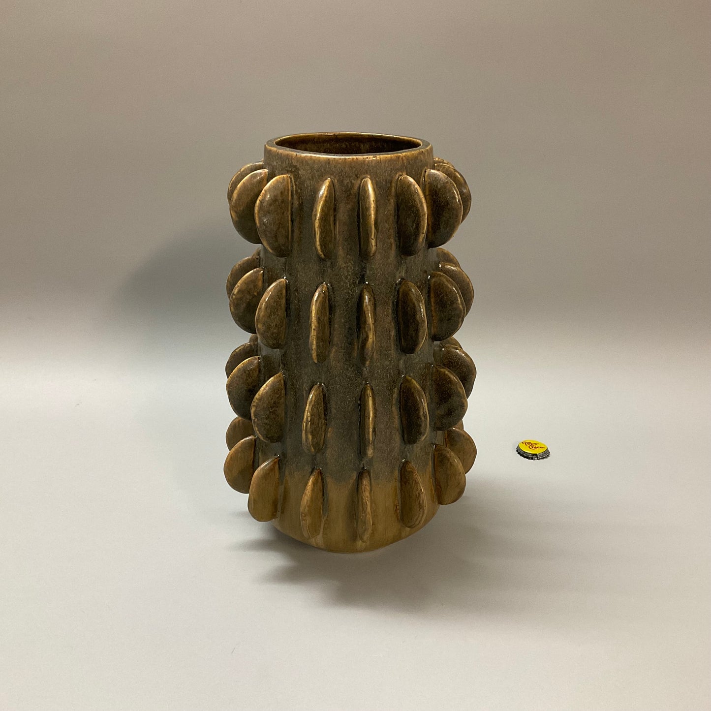 Green Disc Patterned Vase