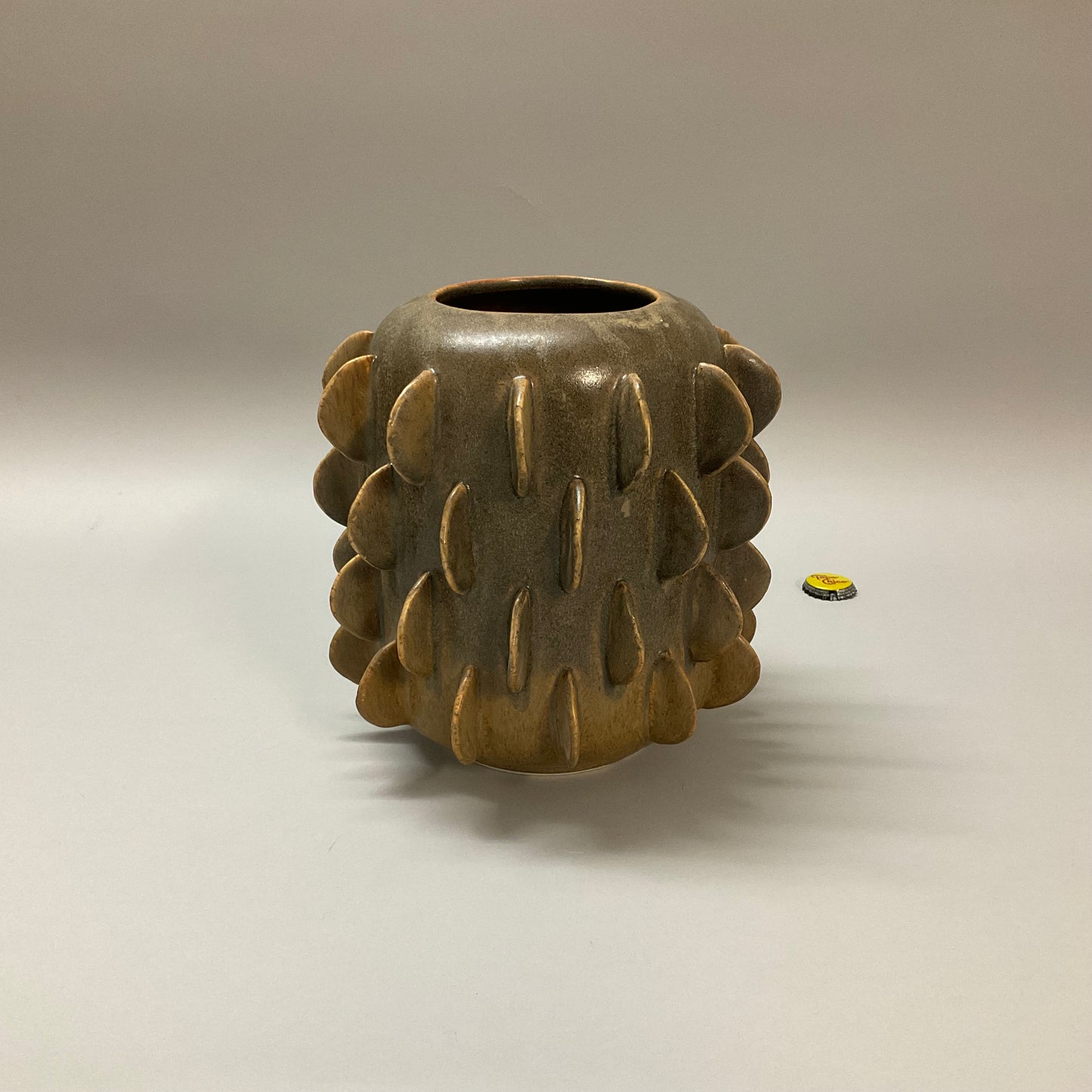 Green Disc Patterned Vase