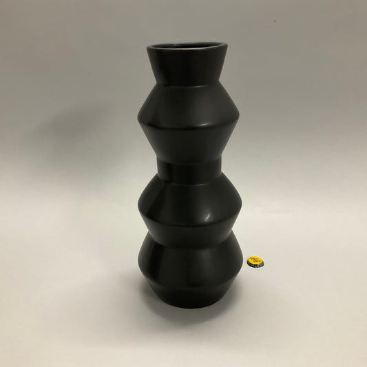 Contemporary Shaped Black Ceramic Vase