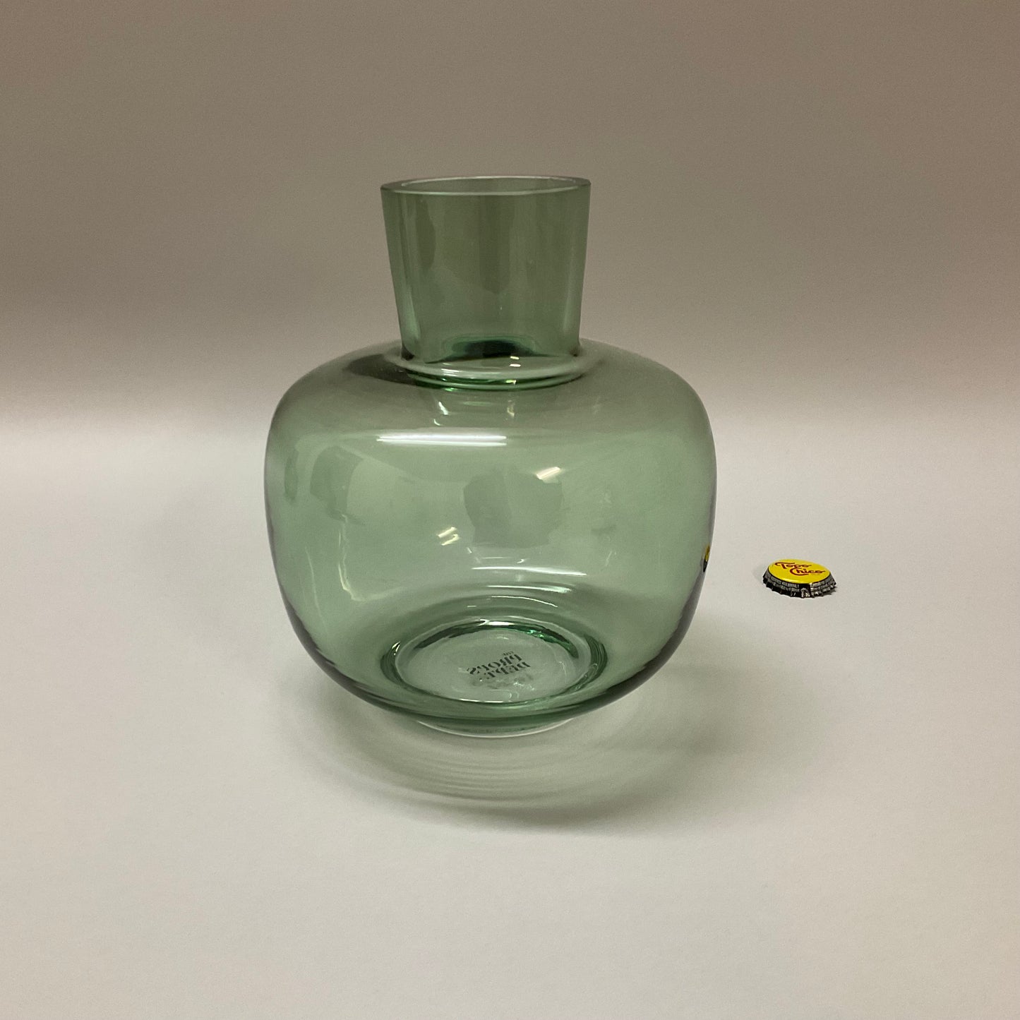 Green Glass Flower Vase
