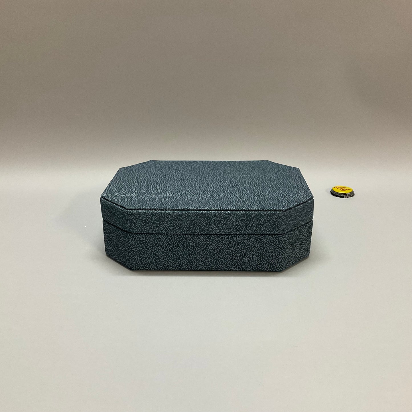 Faux Shagreen Blue Boxes