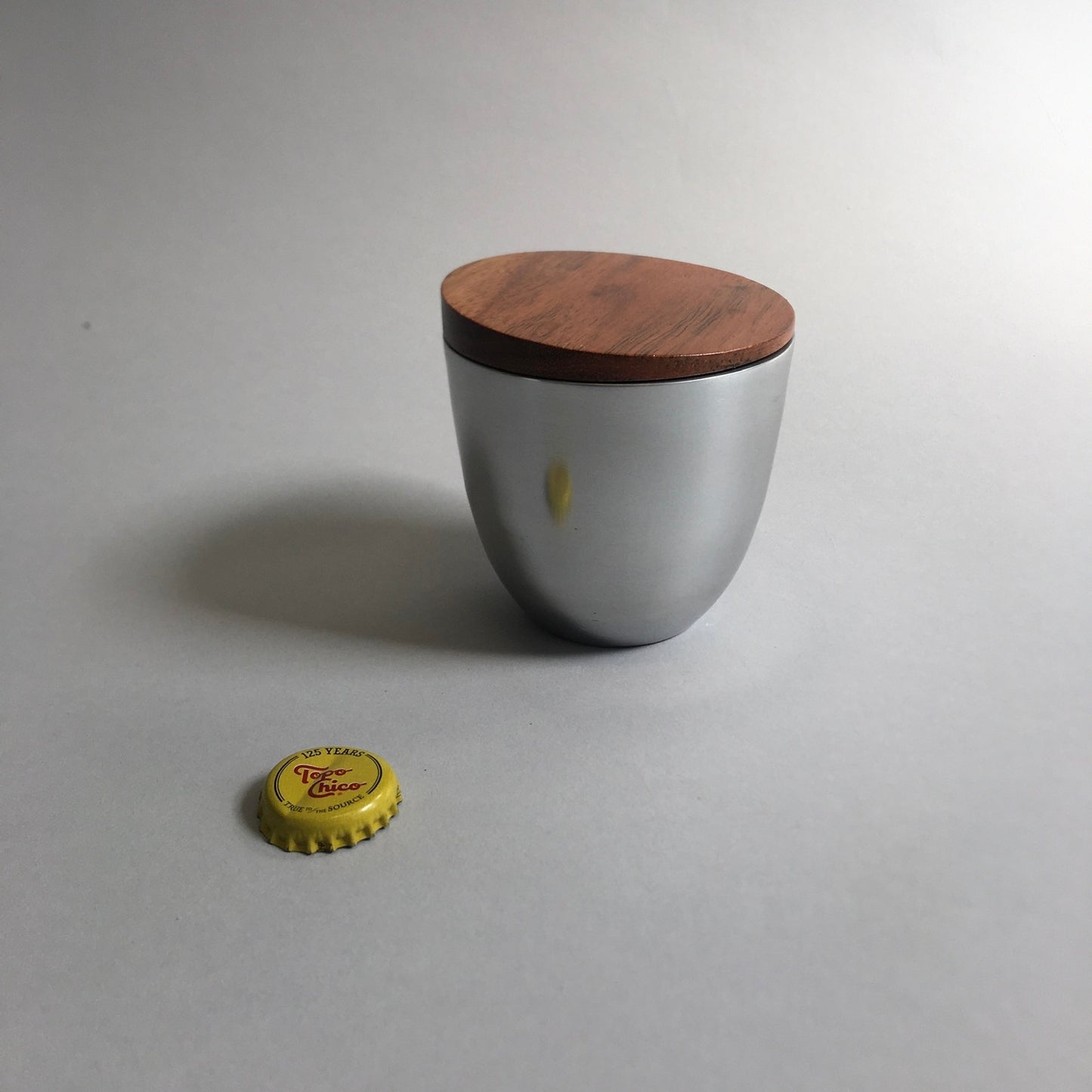 Metal Canisters with Wood Lid