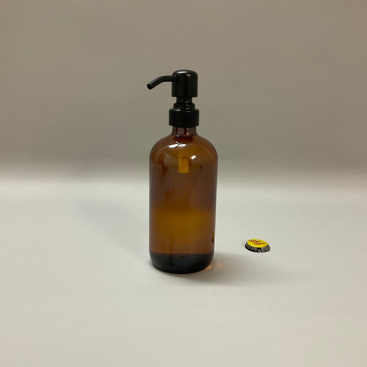 Glass Amber Soap Bottles