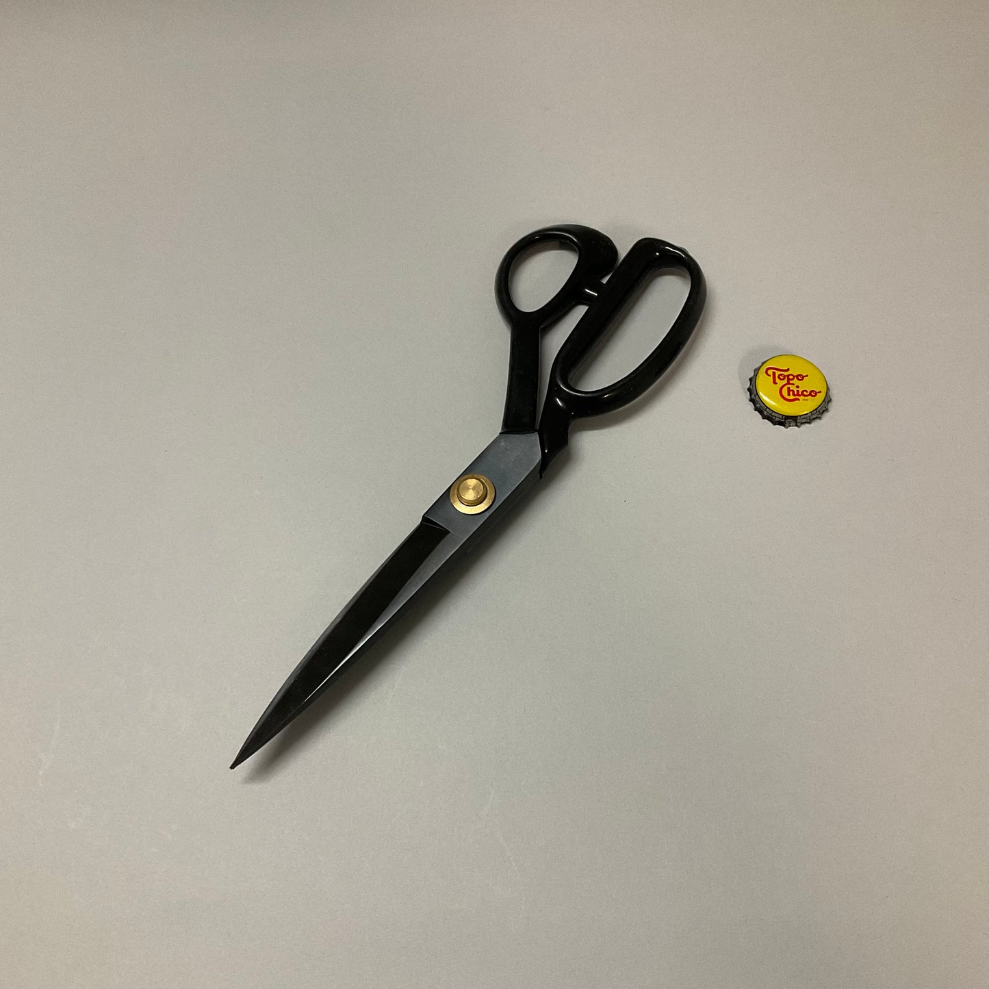 Large Black Bent Handle Scissors