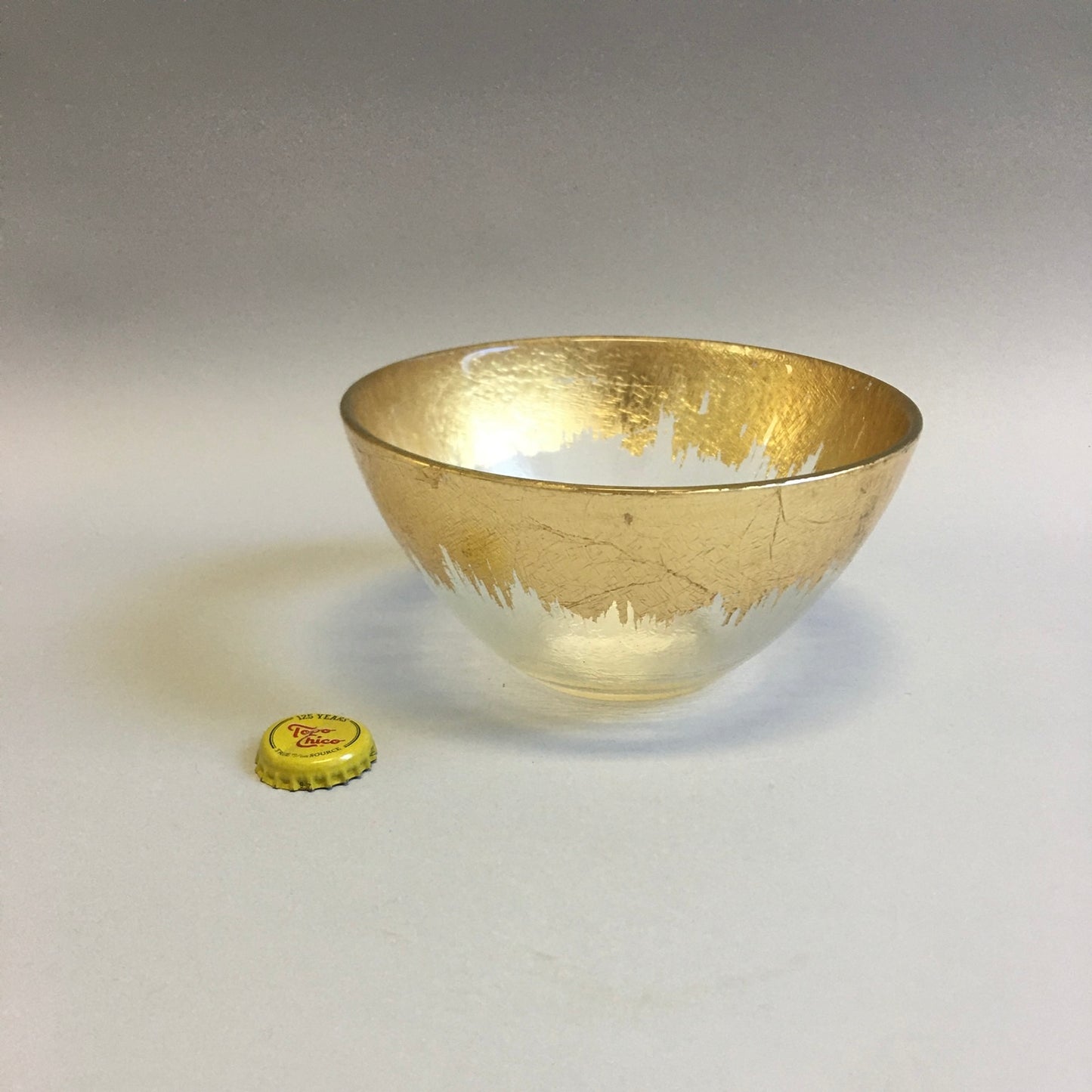 Gold Foil Glass Bowl