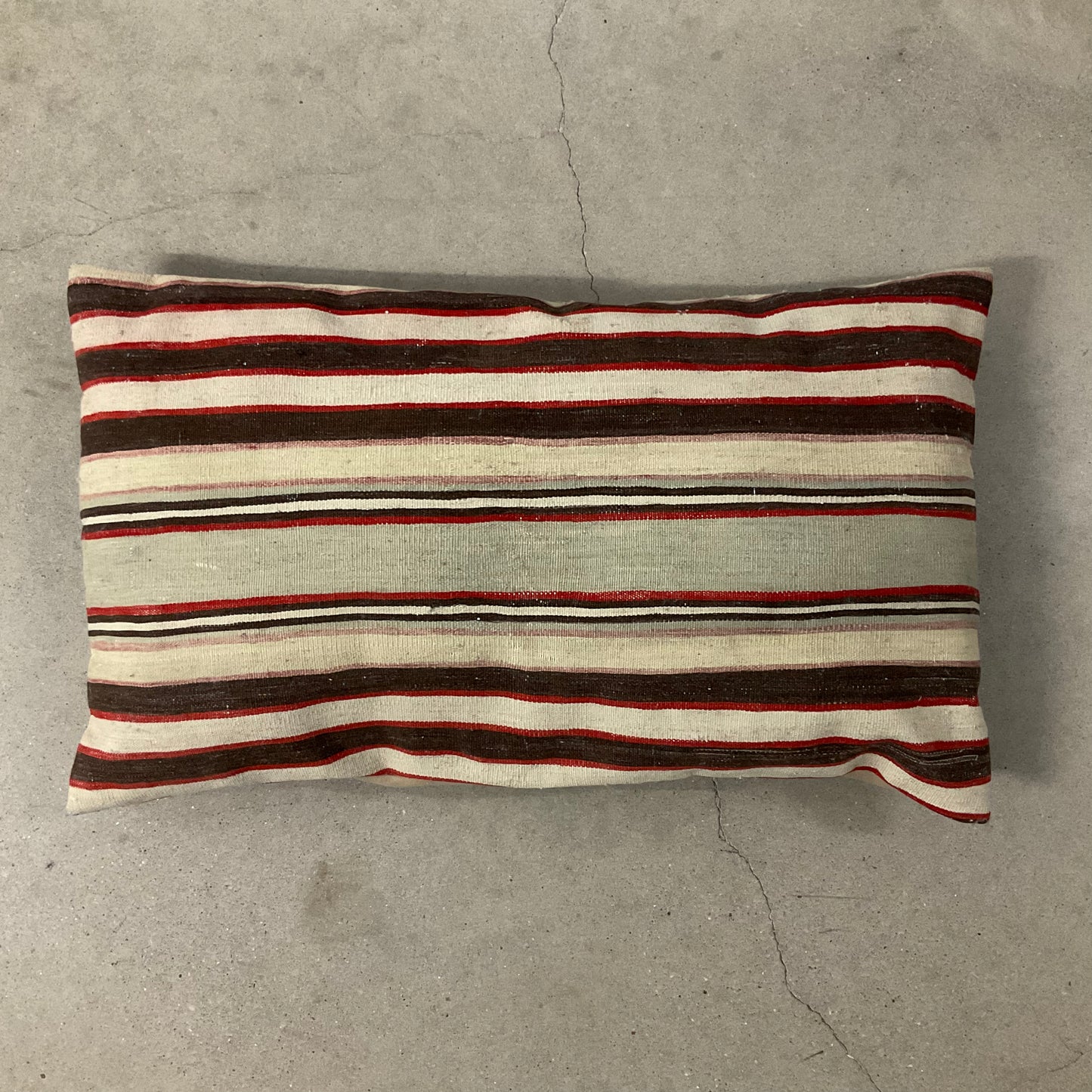 Brown/Red Striped Pillow