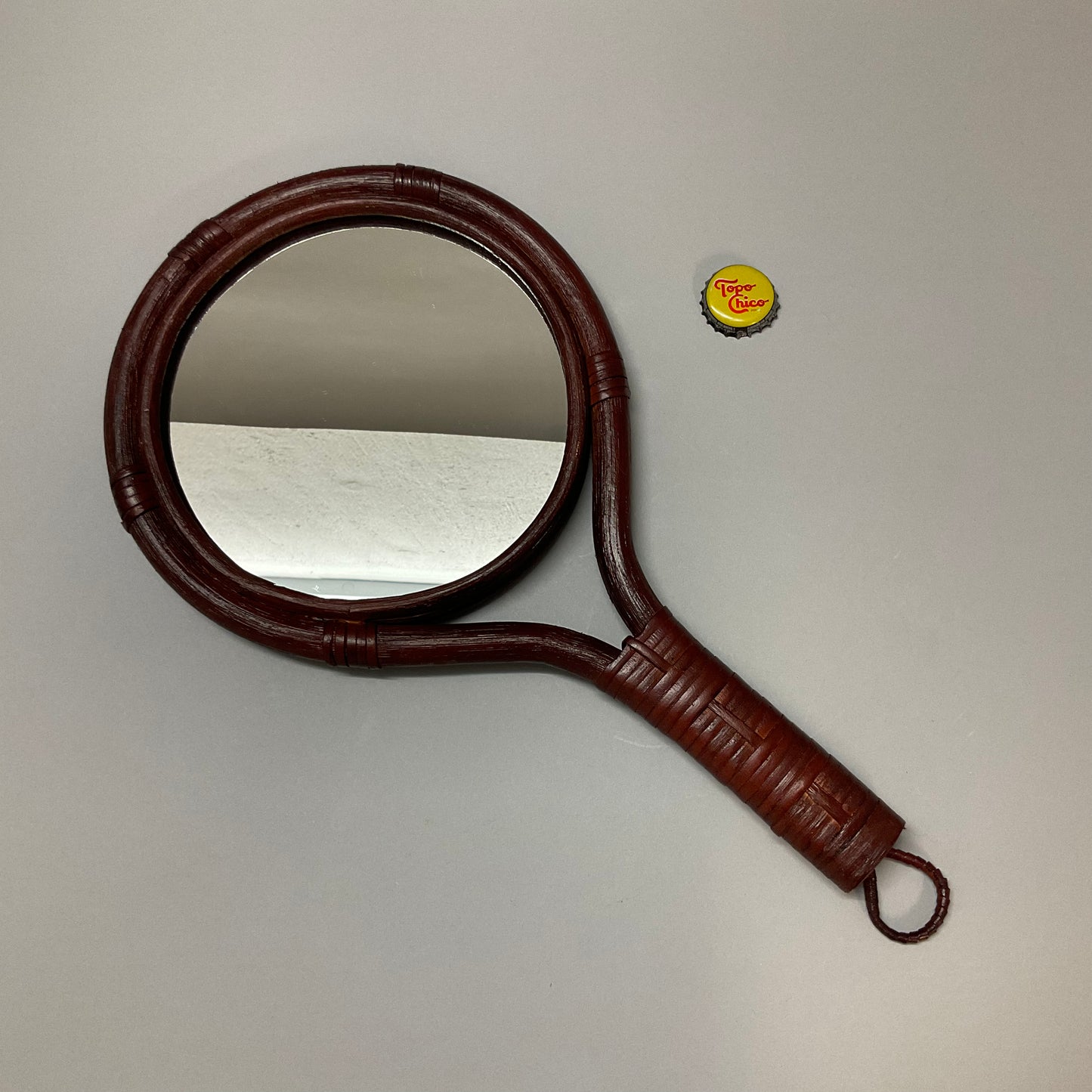 Rattan Hand Mirror