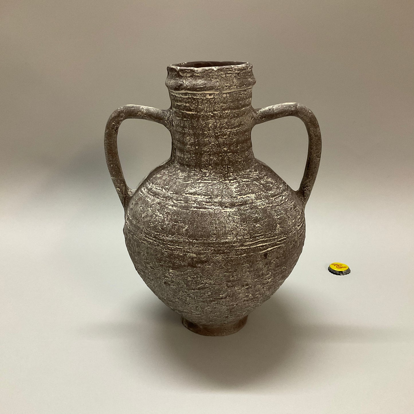 Gray Vase with Handles