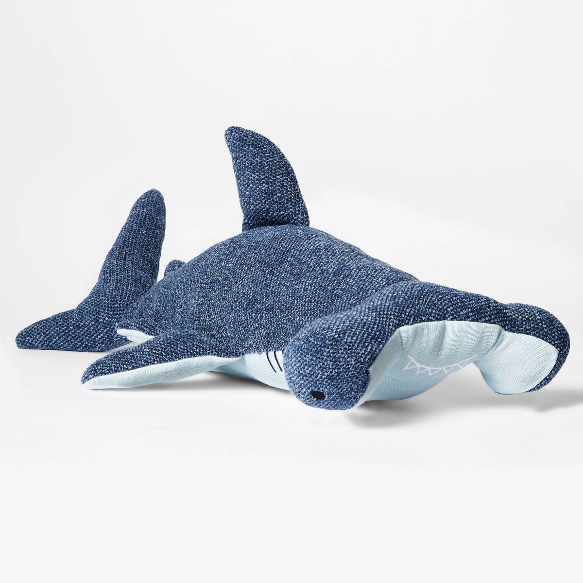 Blue Hammerhead Throw Pillow
