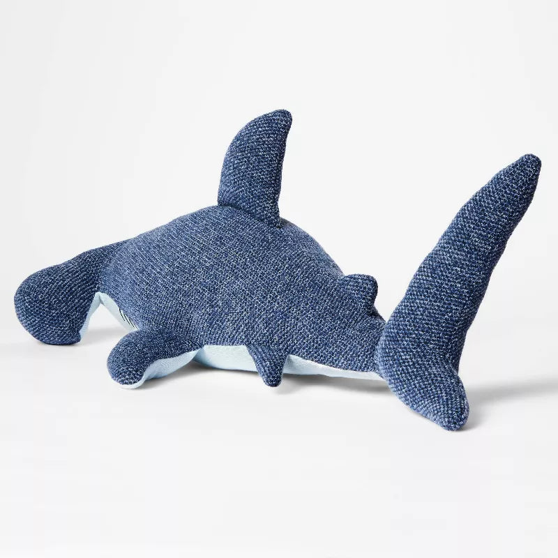 Blue Hammerhead Throw Pillow