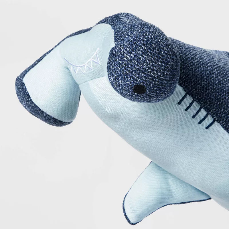 Blue Hammerhead Throw Pillow