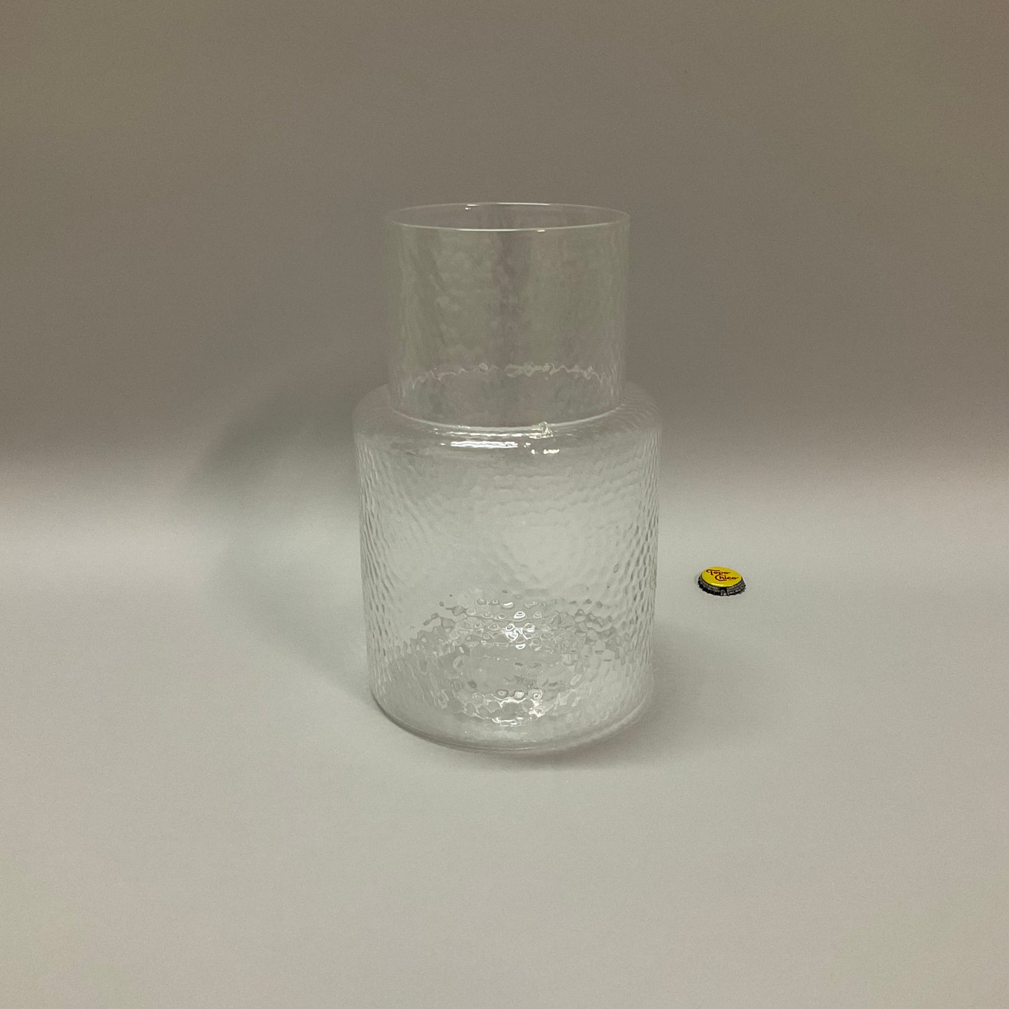 Patterned Clear Glass Vase