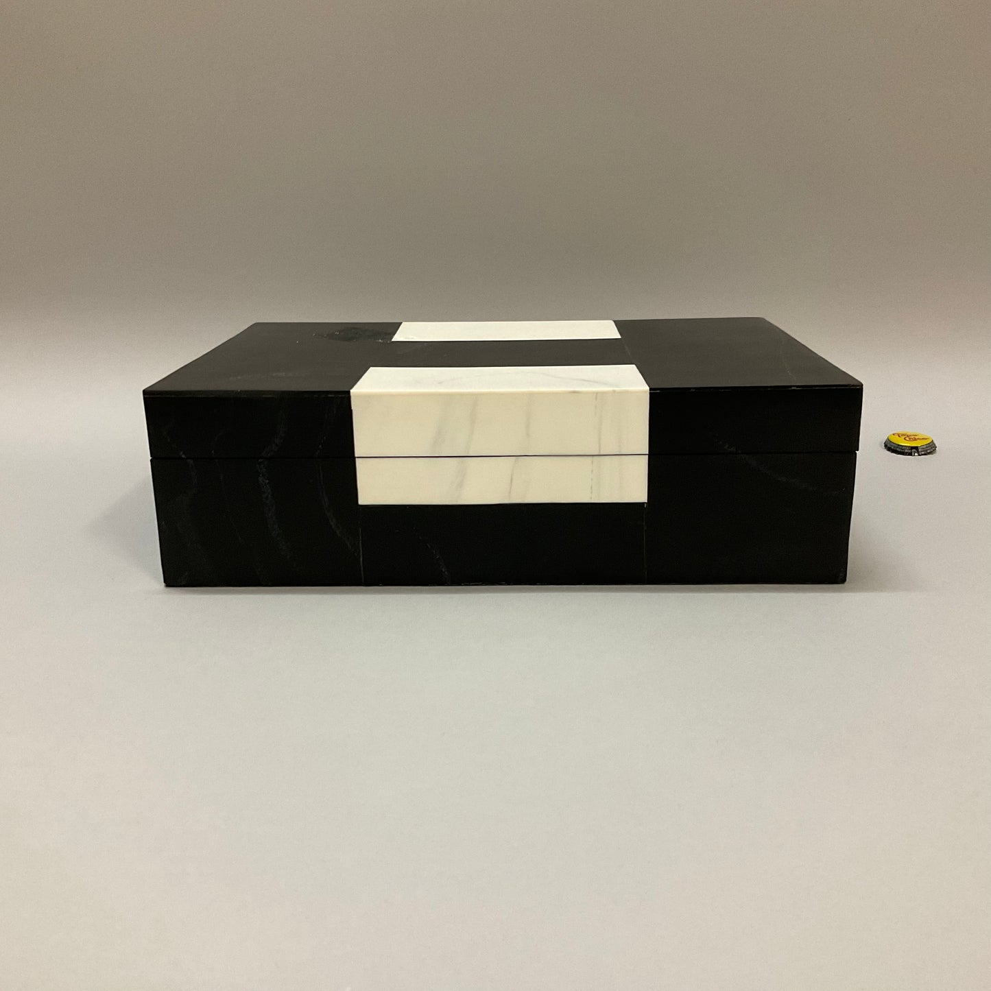 Black and White Box with Marble Finish