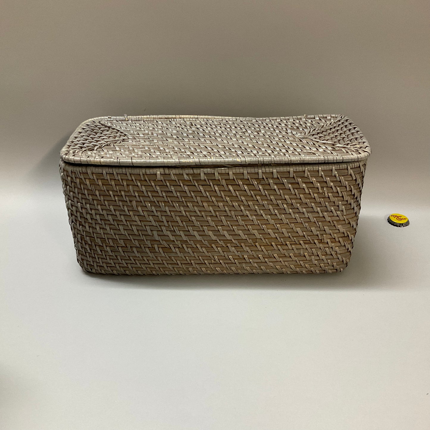 Gray Rattan Bath Accessories
