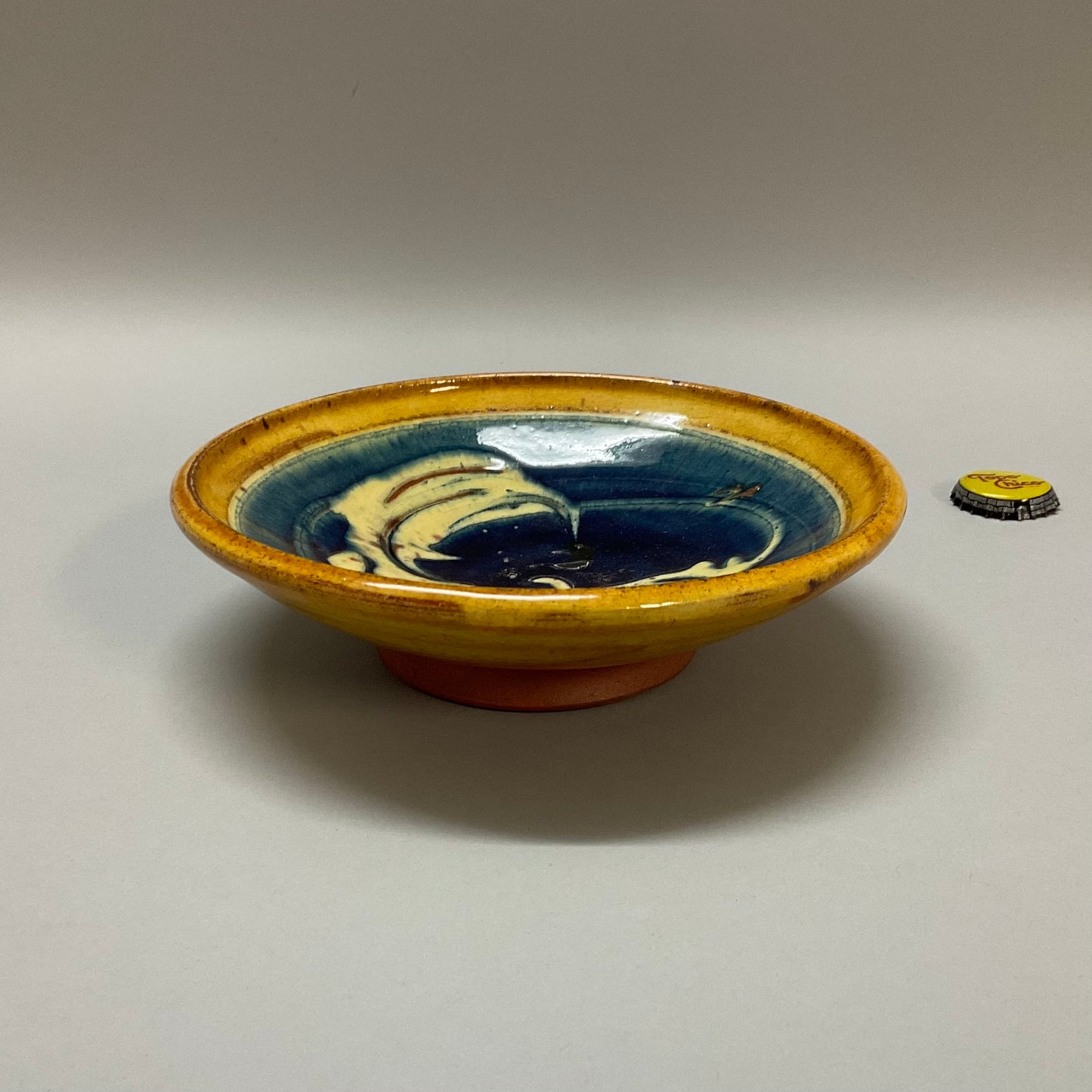 Gold/Blue Pottery Dish