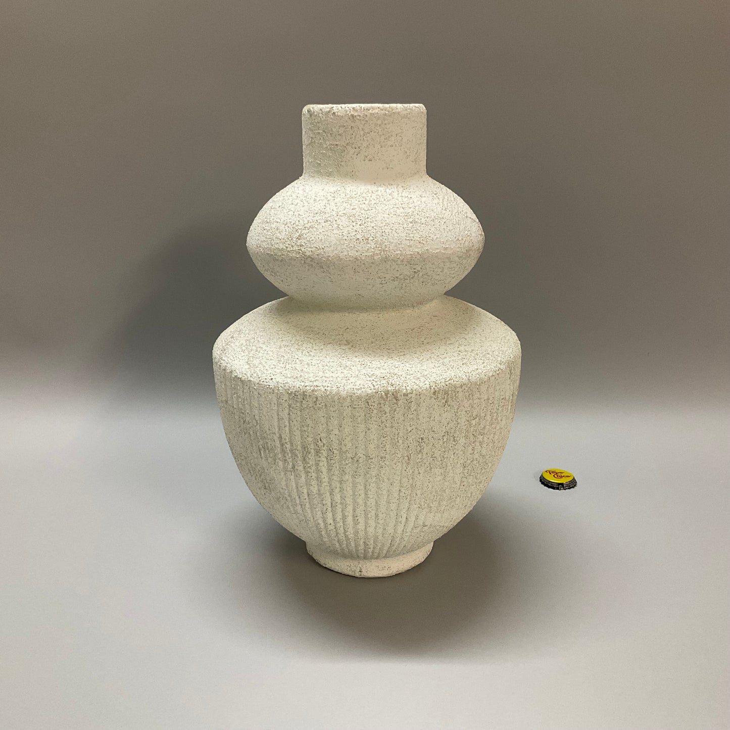 White Textured Vase