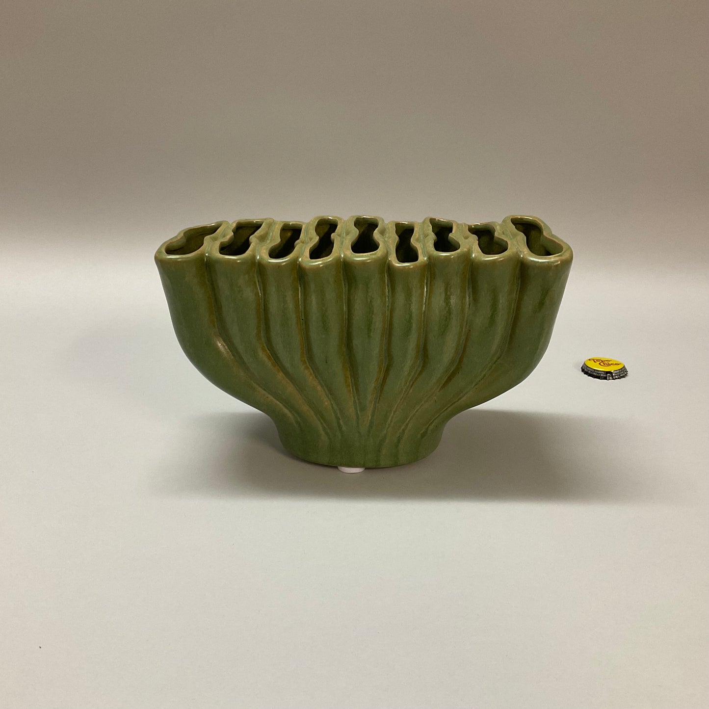 Green Stoneware Vase