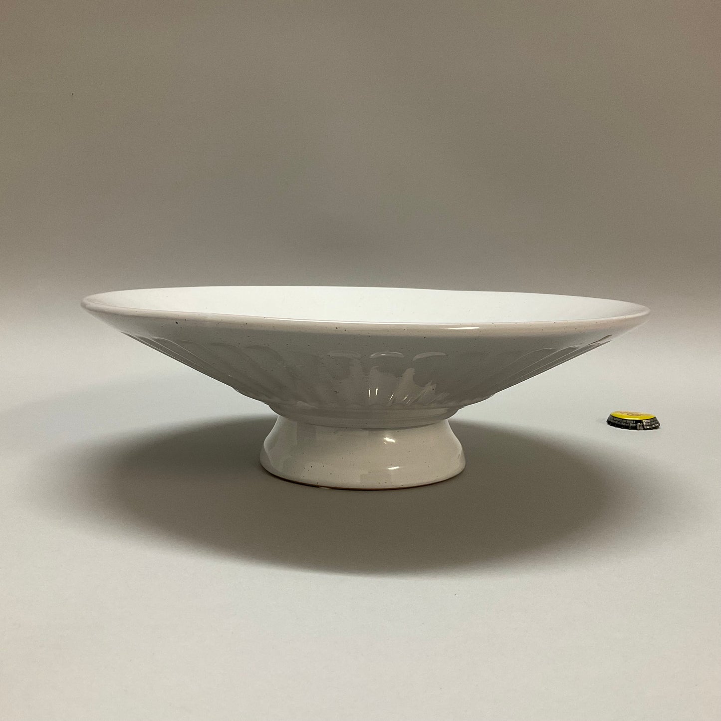 White Footed Bowl Vase