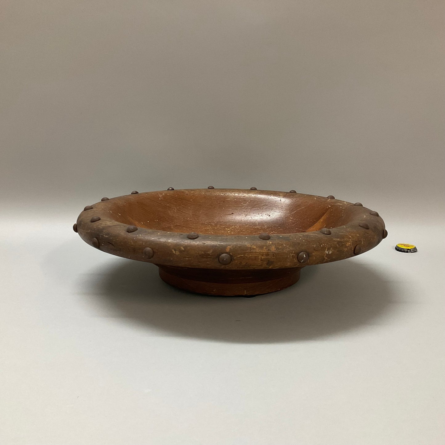 Wood Dotted Bowl