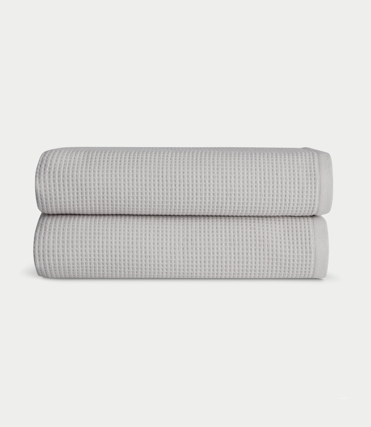 Light Gray Waffle Bath Towels