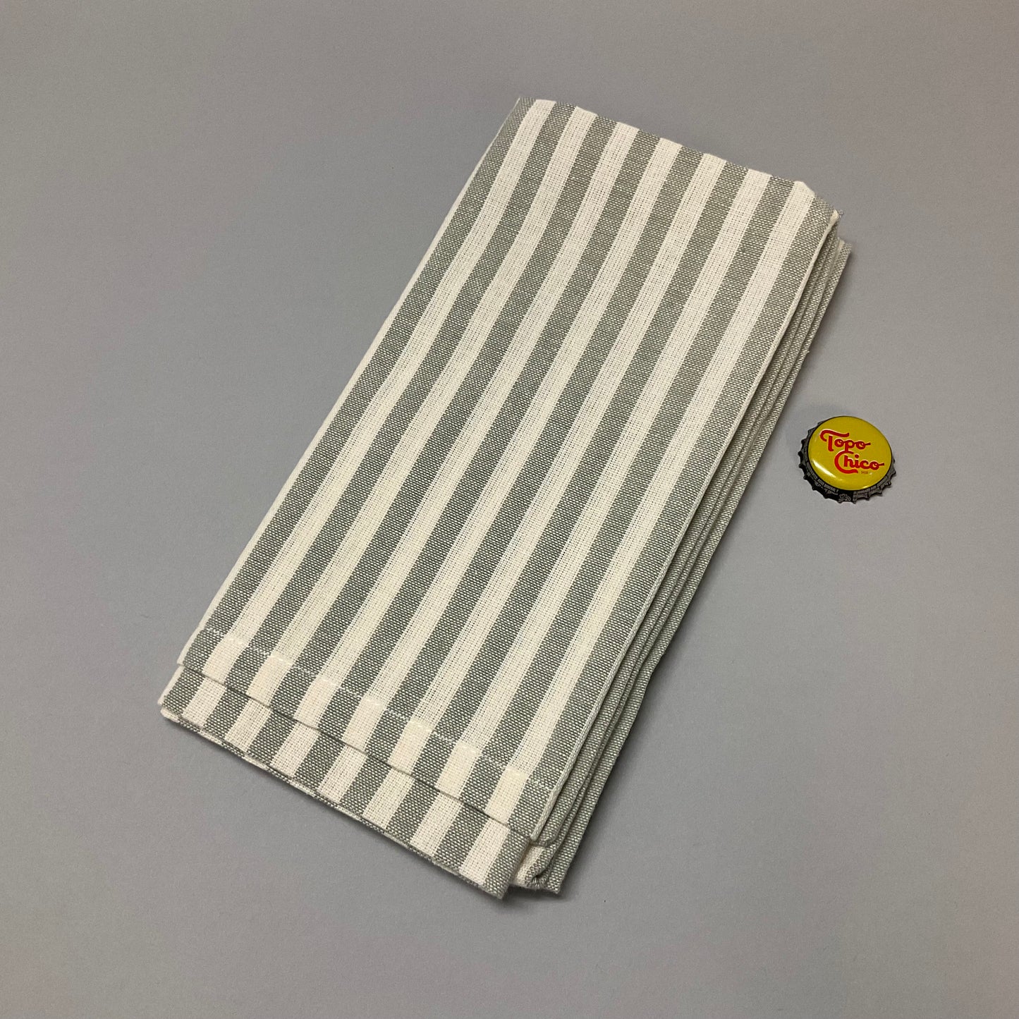 Gray Striped Tea Towel