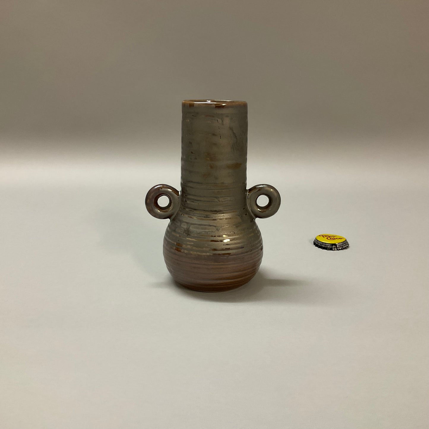 Brown Metallic Bud Vase