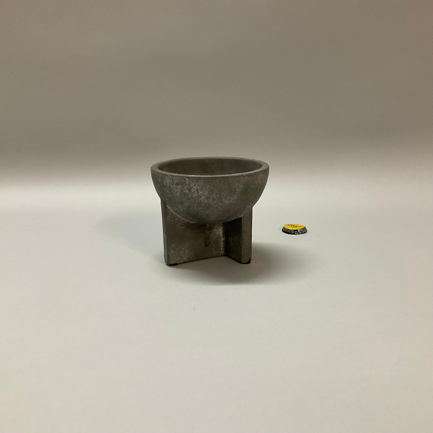 Small Gray Pedestal Bowl