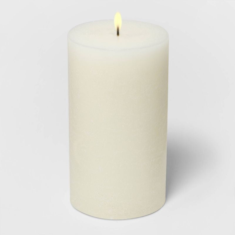 White Pillar Candle