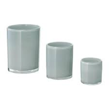 Gray Glass Candle Holders