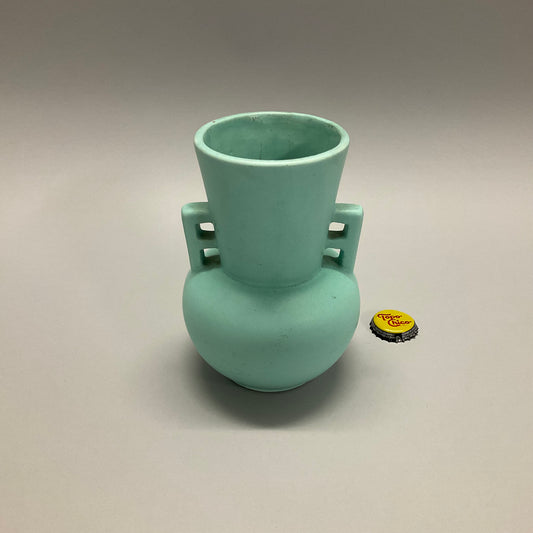 Blue Sack Vase with Handles