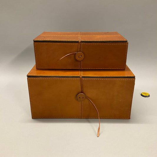 Brown Leather Boxes