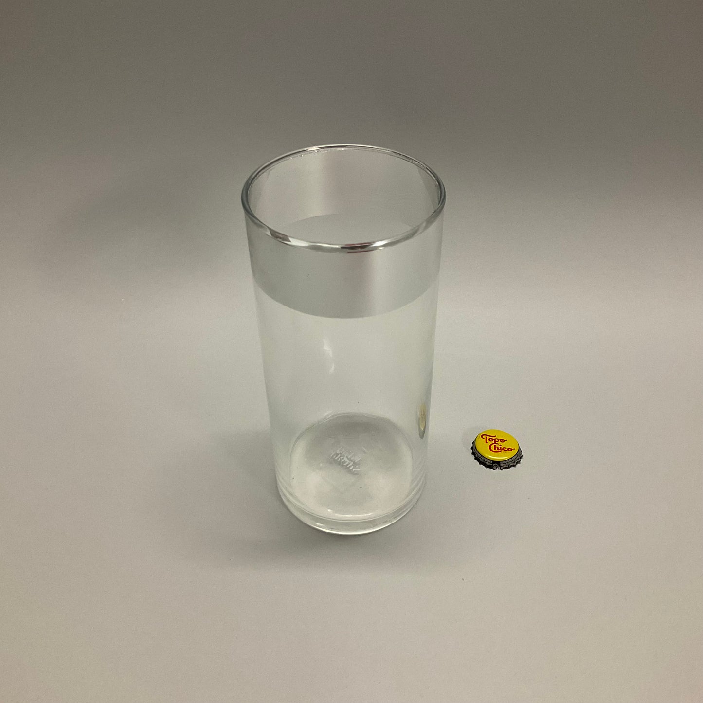 Cylinder Vase with Silver Rim