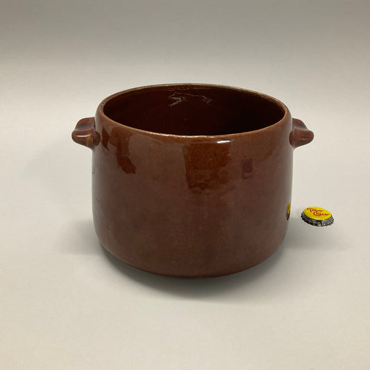 Vintage Brown Bowl with Handles