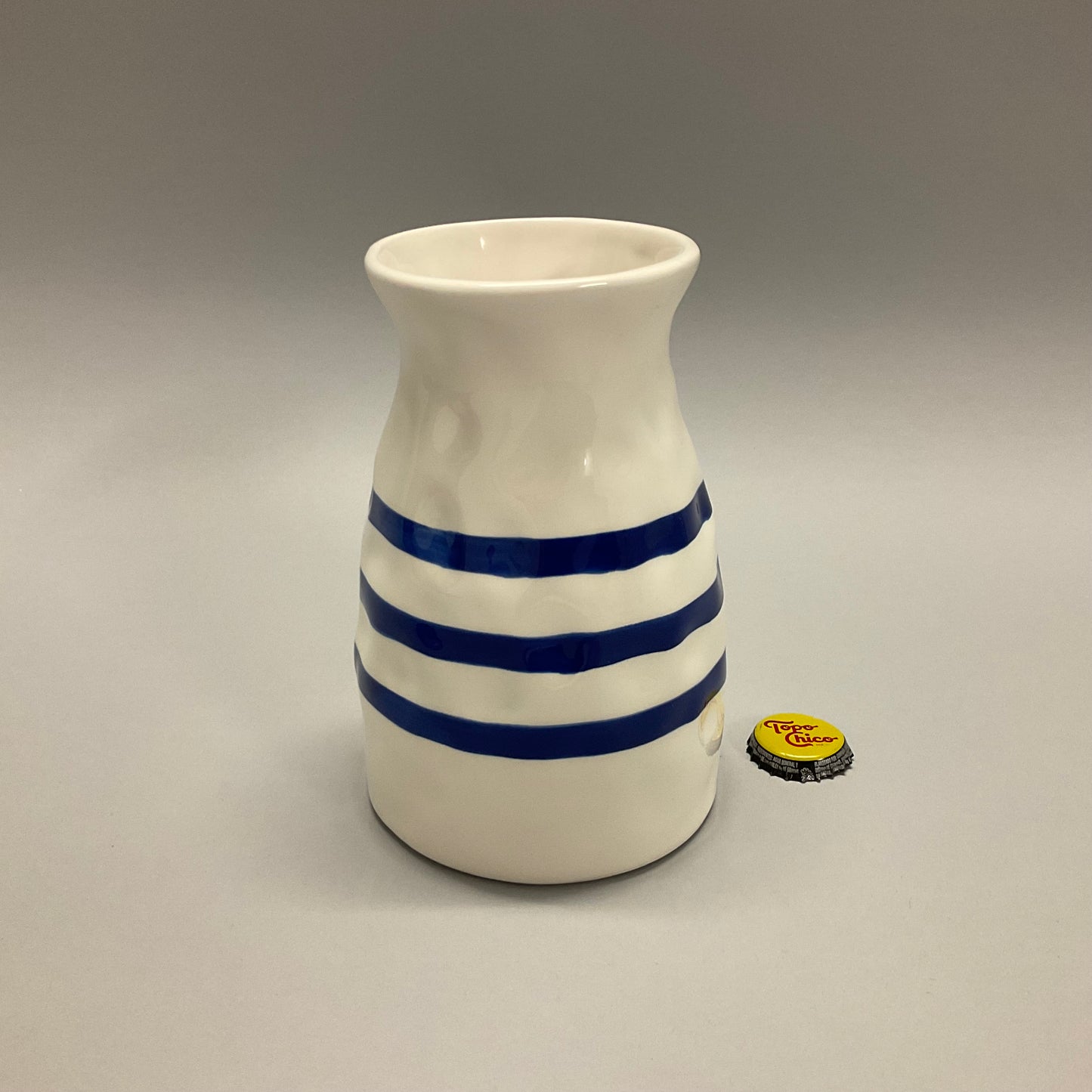 Blue Striped Vase