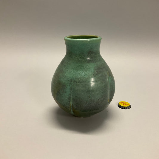 Green Cut Vase