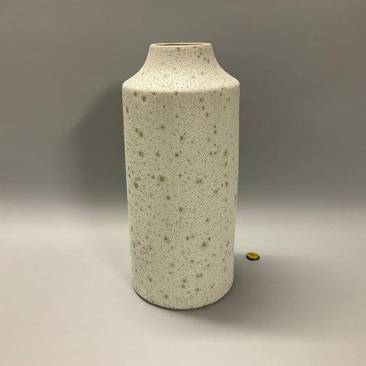 White Speckled Floor Vase