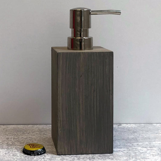 Gray Wood Soap Dispenser