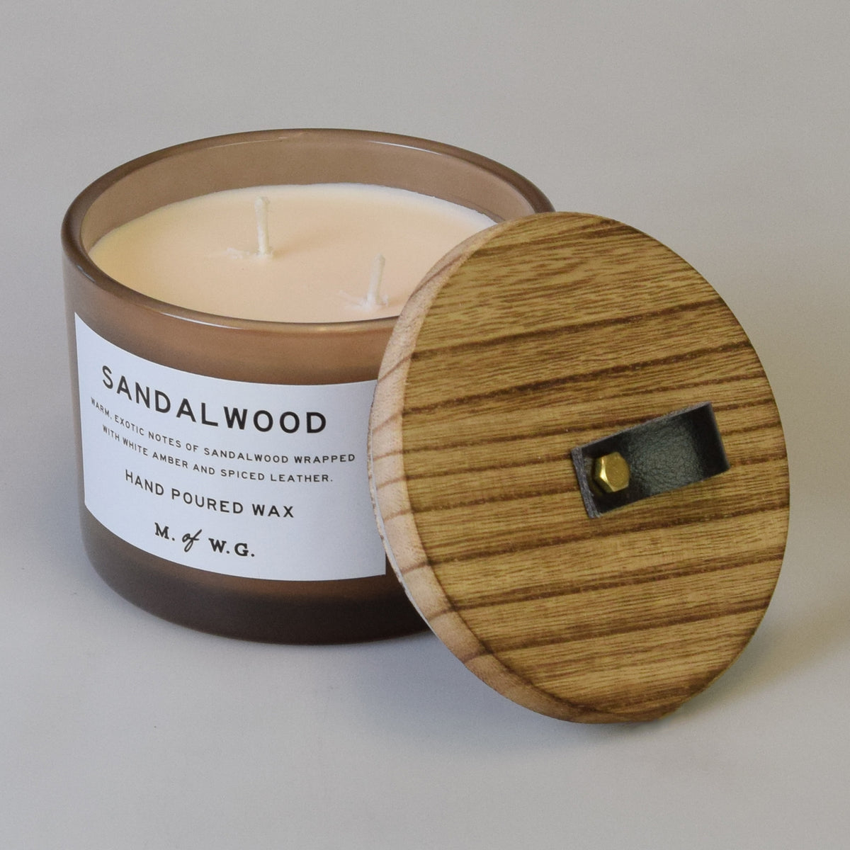 Wood Lidded Glass Candles