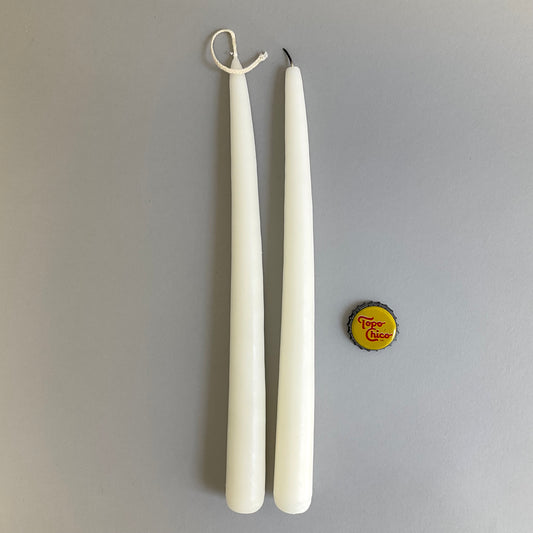 10-inch White Taper Candle