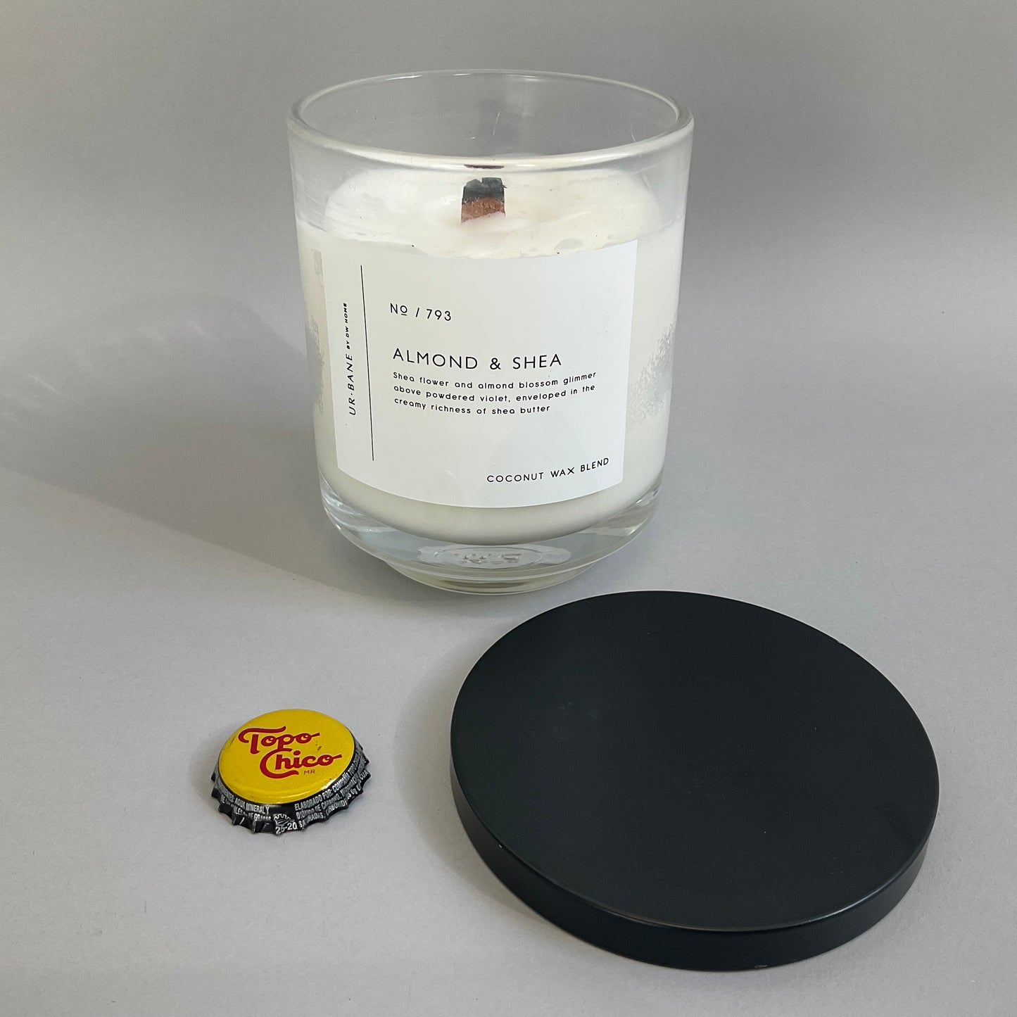 Black Lidded Glass Candle