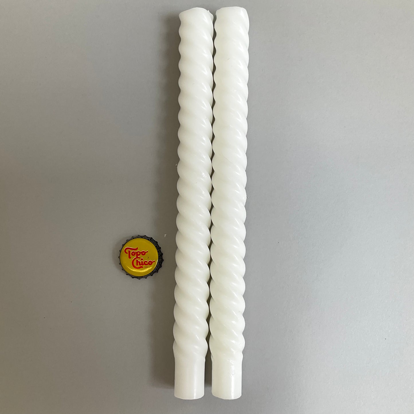 Rope Taper White Candles