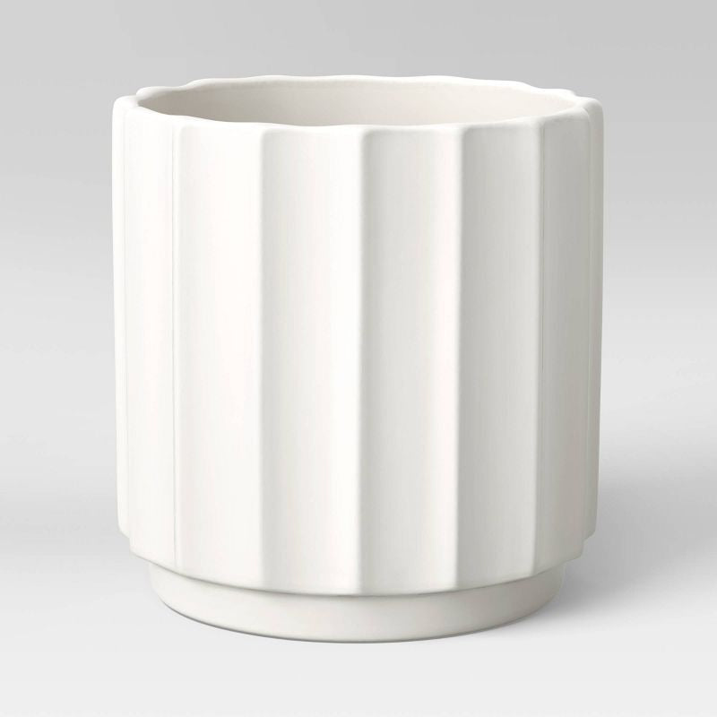 White Ceramic Planters