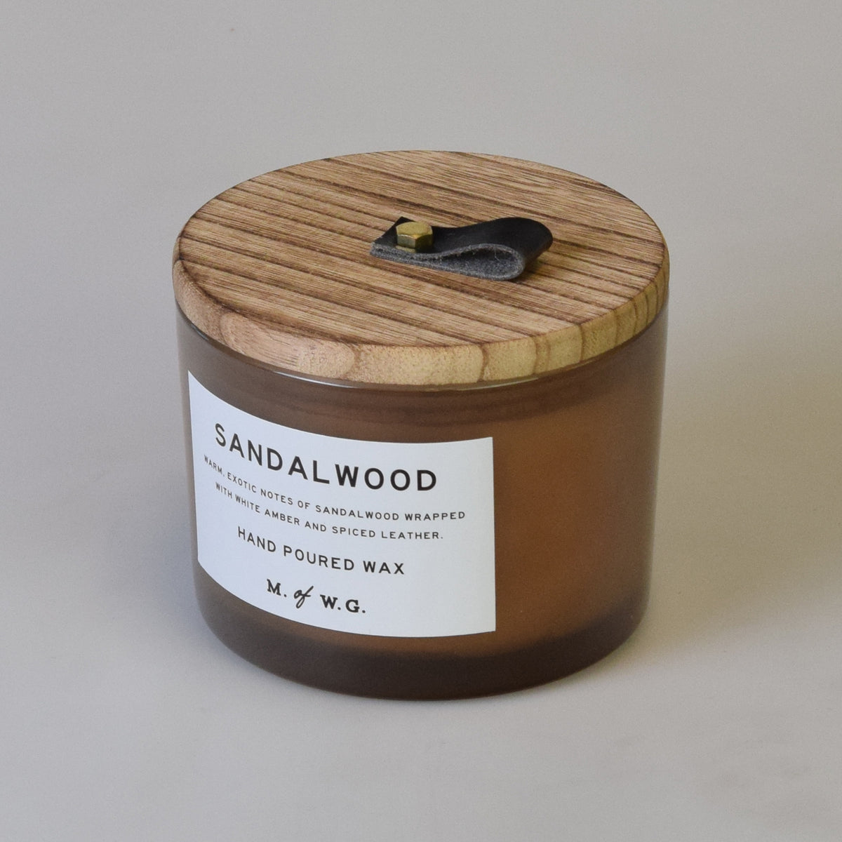 Wood Lidded Glass Candles