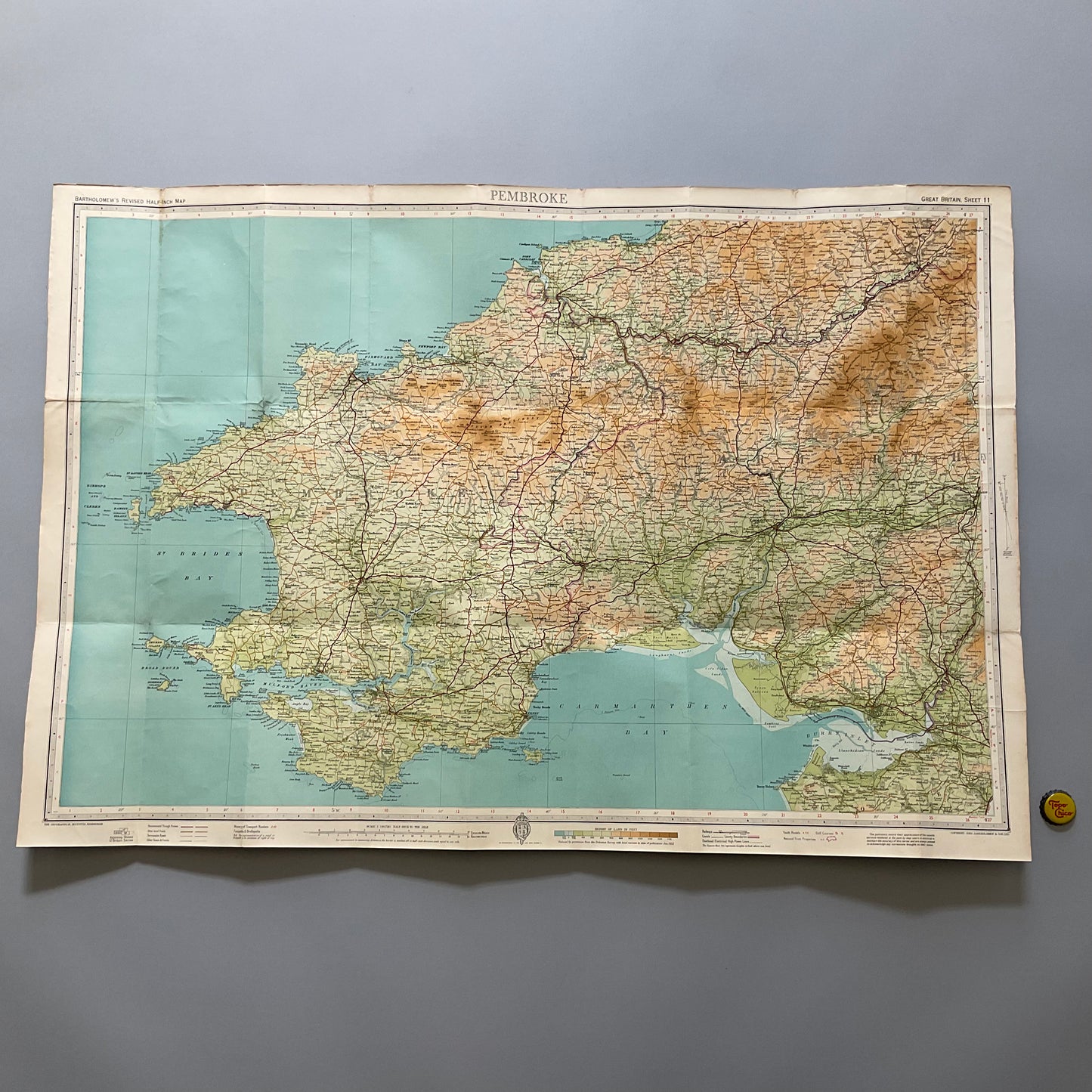 Great Britian Map Pembroke 1942-47