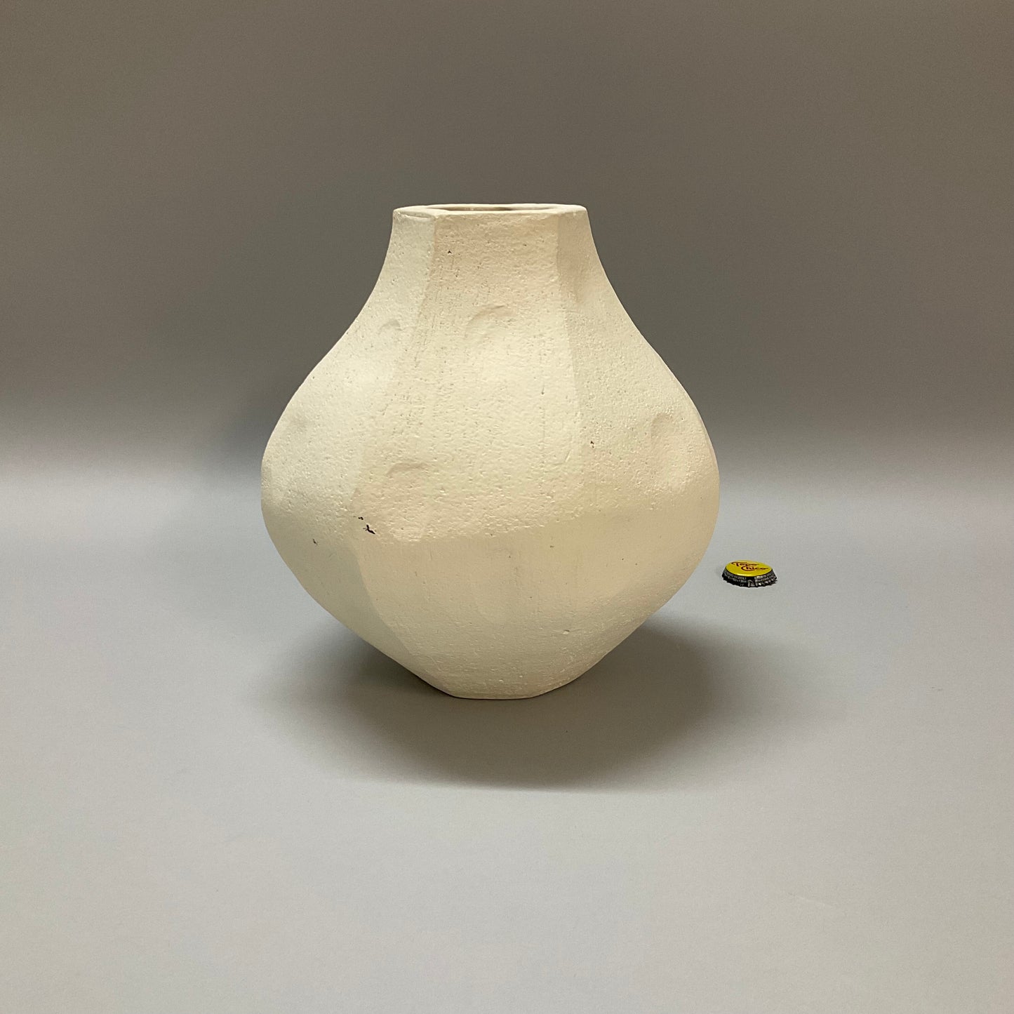 White Facet Vases