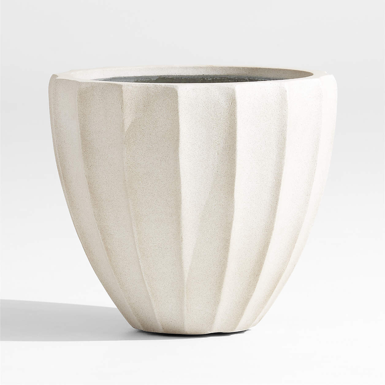 Warm White Fluted Planters