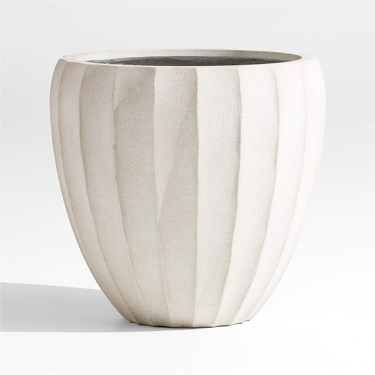 Warm White Fluted Planters
