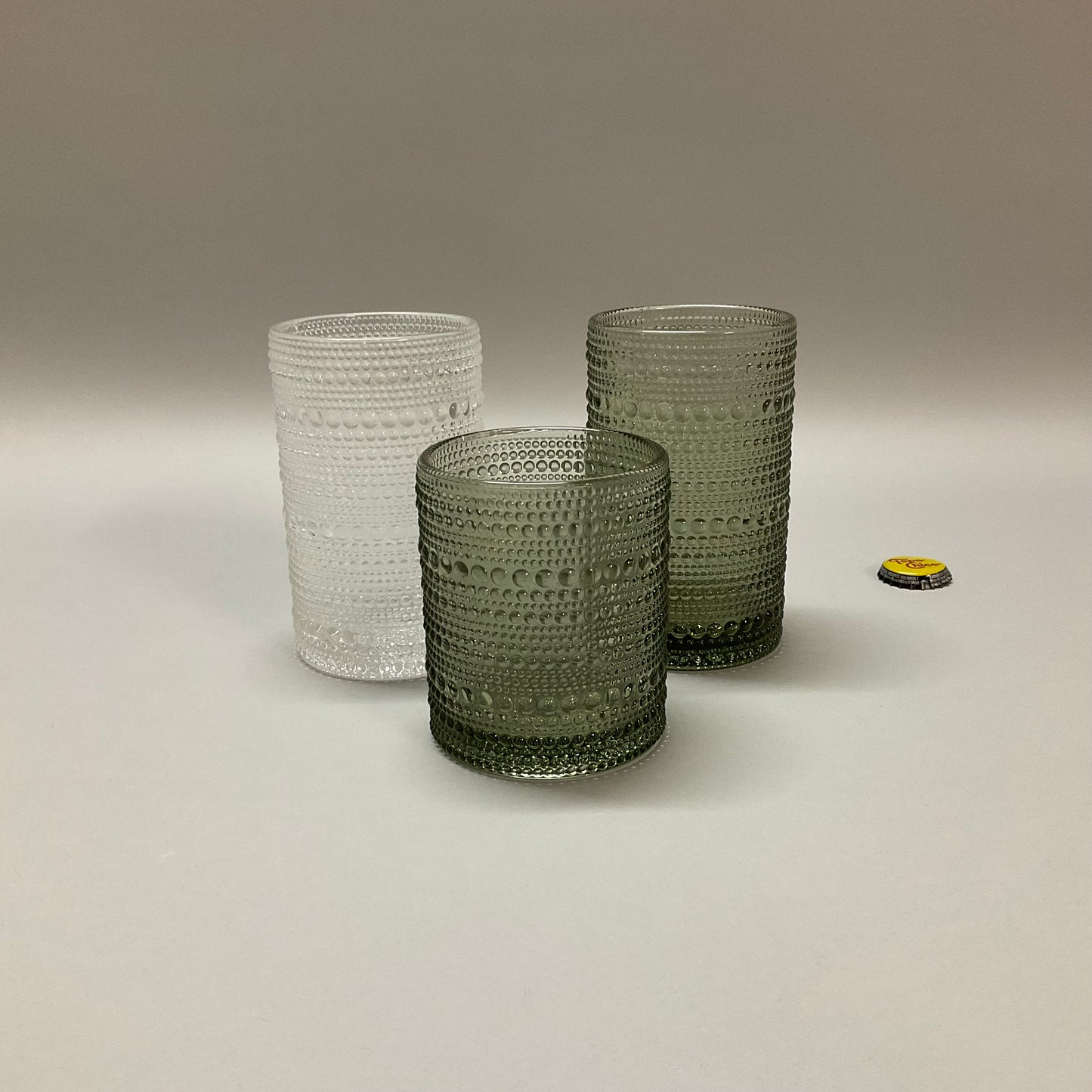 Gray Textured Cocktail Glasses